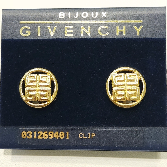 Givenchy 4G Logo Earrings NWT Vintage Givenchy Gold Tone Clip On Earrings